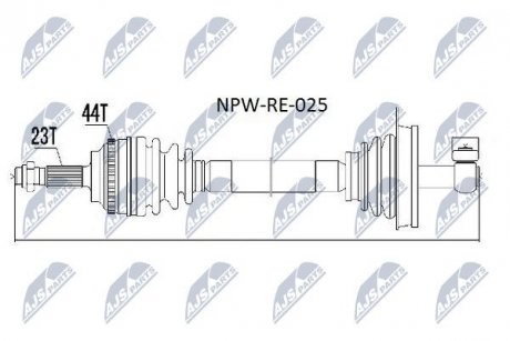 Піввісь NTY NPWRE025