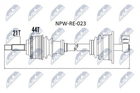 Піввісь NTY NPWRE023