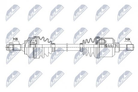 ПІВВІСЬ | PEUGEOT 206 1.6HDI,2.0HDI,2.0 00- /ЛІВ/ NTY NPWPE025