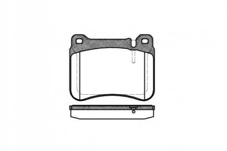Гальмівні колодки, дискове гальмо (набір) REMSA 119300