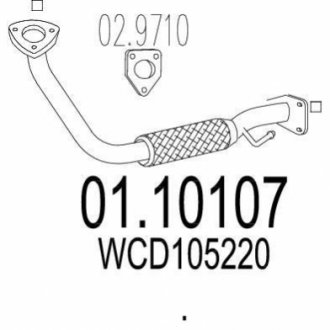 Труба вихлопного газу MTS 0110107