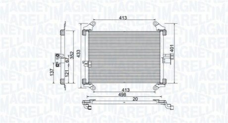 Skraplacz FIAT/CITROEN DUCATO/JUMPER MAGNETI MARELLI 350203772000