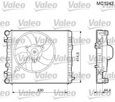 Радіатор, охолодження двигуна VALEO 733062 (фото 1)