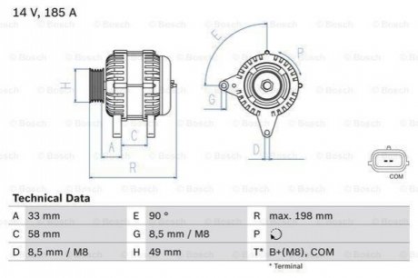 Генератор BOSCH 0986083560