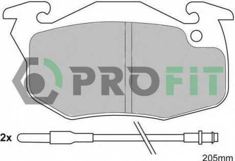 Колодки гальмівнi переднi Renault/Peugeot/Citroen PROFIT 50000393