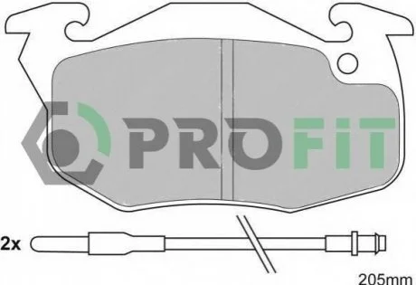 Колодки гальмівнi переднi Renault/Peugeot/Citroen PROFIT 50000393