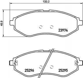 Комплект гальмівних колодок з 4 шт. дисків BREMBO P10057