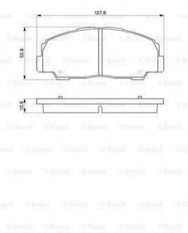 Гальмівні колодки, дискове гальмо (набір) BOSCH 0986424297