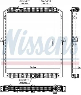 Радіатор двигуна, головний NISSENS 67176