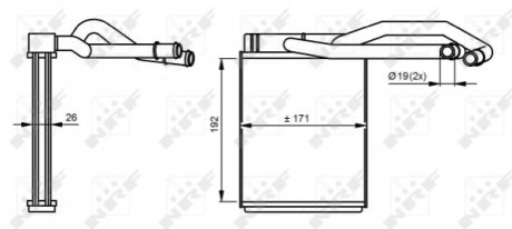 Радіатор пічки NRF 54290