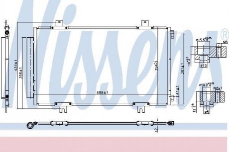 Радіатор кондиціонера NISSENS 940746