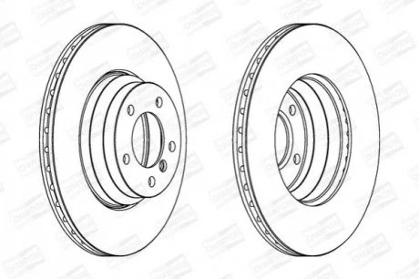 BMW Диск тормозной передн.1 E81/87,3 E90,X1 E84 04- CHAMPION 562395CH1