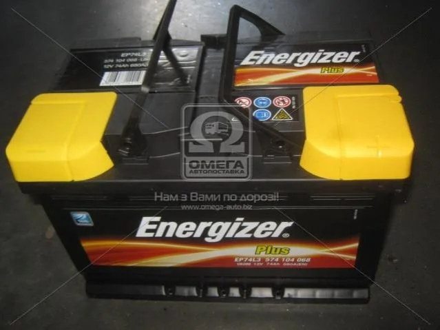 Акумулятор 74Ah-12v Plus (278х175х190), R, EN680 Energizer 574104068 (фото 1)