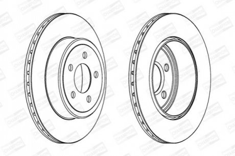 CHRYSLER Диск тормозной передн. 300C CHAMPION 563034CH1