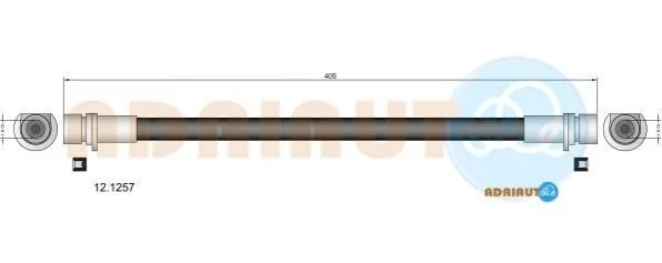 HONDA Шланг тормозной зад.HR-V 99- ADRIAUTO 121257 (фото 1)