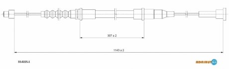 Тросик стояночного тормоза ADRIAUTO 3302251