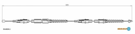 Тросик стояночного тормоза ADRIAUTO 3302241