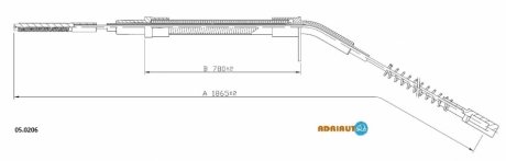 Трос ручного гальма ADRIAUTO 050206