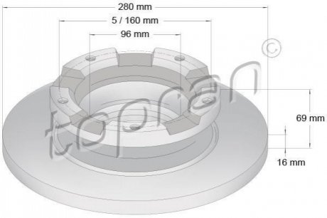 Диск гальмівний TOPRAN / HANS PRIES 303971