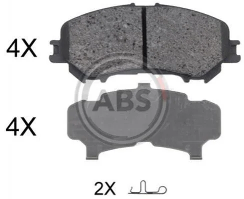 Колодка гальм. диск. NISSAN QASHQAI, RENAULT KADJAR передн. (вир-во ABS) A.B.S. 35045 (фото 1)