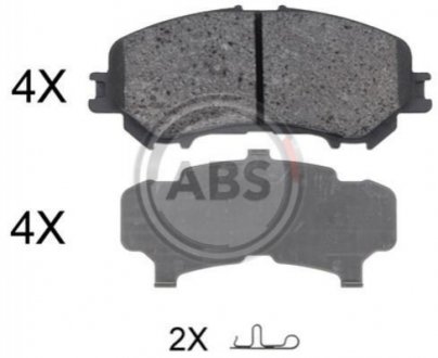 Дисковые тормозные колодки A.B.S. 35045