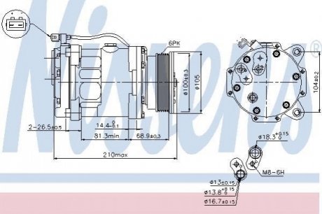 Компресор кондиціонера NISSENS 89088