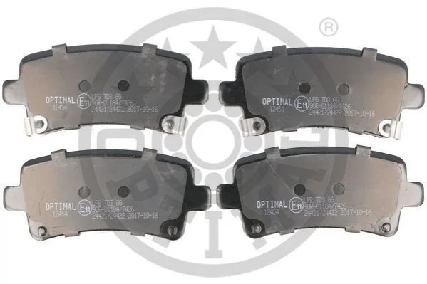 Колодки тормозные (задние) Opel Insignia 08-17/Chevrolet Malibu/Bentley Flying Spur 12-/Saab 9-5 10- OPTIMAL BP12454 (фото 1)