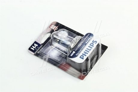 Лампа розжарювання H4 12V 60/55W P43t-38 RacingVision +150 more light PHILIPS 12342RVB1