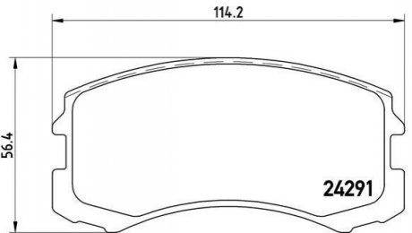 Гальмівні колодки, дискове гальмо (набір) BREMBO P54041 (фото 1)