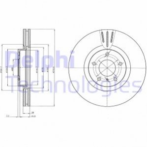 Диск гальмівний DELPHI BG4107