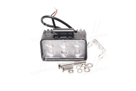 Фара LED прямокутна. 18W, 6 ламп, 110*114,5мм, 1200Lm широкий промінь 12/24V 6000K (ТМ) JUBANA 453701046