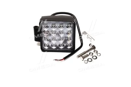 Фара LED квадратна 48W, 16 ламп, 110*110мм, 3300Lm широкий промінь 12/24V 6000K (ТМ) JUBANA 453701052