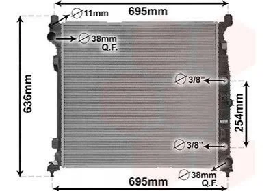 Радіатор двигуна MERCEDES GL-CLASS X 166 (12-) (пр-во) Van Wezel 30012704