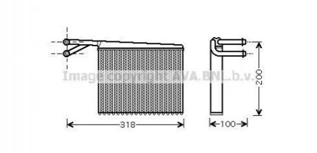 Радіатор MERCEDES SPRINTER W 901-905 (95-) (пр-во AVA) AVA COOLING MSA6372