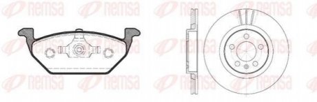 Комплект гальмівний передн. SEAT LEON,SKODA OCTAVIA 97-, GOLF 97- REMSA 863300 (фото 1)