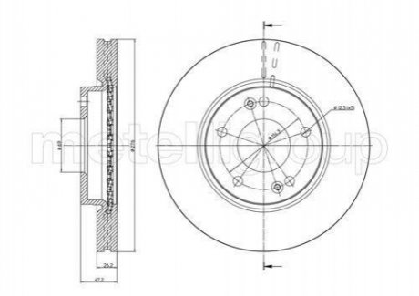 Диск гальмівний HYUNDAI SANTA FE 00-06 WEN CIFAM 800843C