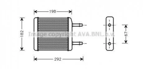Радиатор отопителя DAEWOO MATIZ 0.8 MT/AT 98-(пр-во AVA) AVA COOLING DWA6024