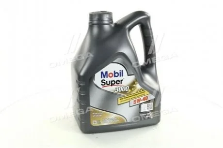 Мастило моторне SUPER 3000 X1 5W-40 4L MOBIL 411056