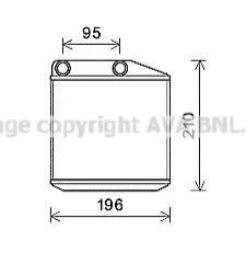 Радіатор обігрівача Grande Punto 10/05-(AVA) AVA COOLING FTA6313 (фото 1)