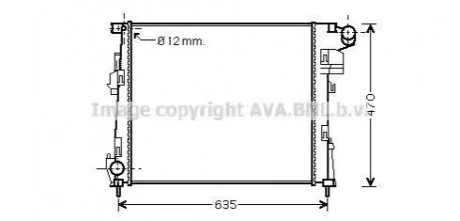 Радиатор охлаждения NISSAN; OPEL; RENAULT (пр-во AVA) AVA COOLING RTA2427