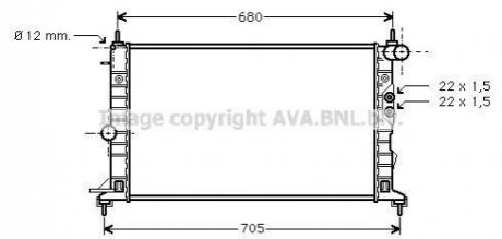 Радиатор охлаждения двигателя VECTRA B MT 95-02 (Ava) AVA COOLING OLA2244