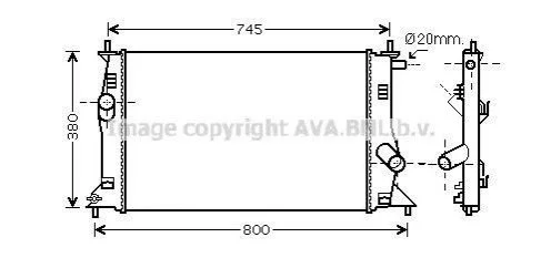 Радиатор охлождения MAZDA 5 (05-) (пр-во AVA) AVA COOLING MZ2183 (фото 1)
