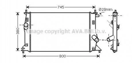 Радиатор охлождения MAZDA 5 (05-) (пр-во AVA) AVA COOLING MZ2183