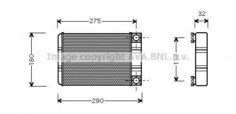 Радиатор отопителя MERCEDES C-CLASS W 203 (00-) (AVA) AVA COOLING MSA6312