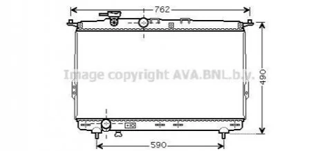 Радиатор охлаждения HYUNDAI SONATA IV (EF) (98-) (пр-во AVA) AVA COOLING HY2106