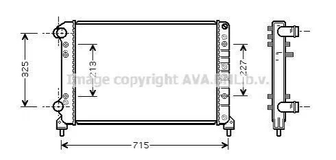 Радіатор, охолодження двигуна AVA COOLING FTA2262 (фото 1)