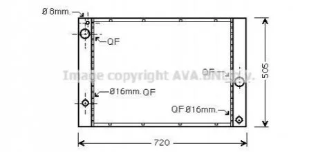 Радиатор охлаждения BMW 5 E60-E61/7 E65-E66-E67-E68 (01-) AT (пр-во AVA) AVA COOLING BWA2338