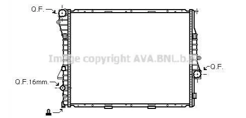 Радиатор BMW X5 4.6/4.8 01- (Ava) AVA COOLING BWA2276 (фото 1)
