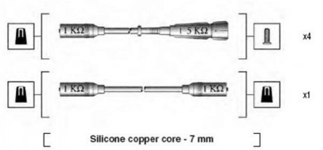 Дроти запалення, набір MAGNETI MARELLI 941175140755