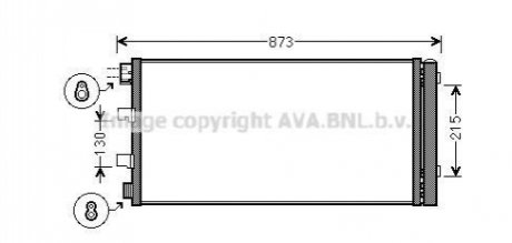 Конденсор кондиционера Nissan NV 400 (M20), OPEL MOVANO B (10-) (Ava) AVA COOLING RTA5475D